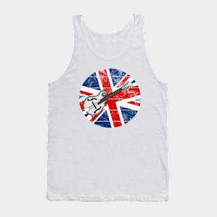 Mandolin UK Flag Britain Mandolinist British Musician Tank Top